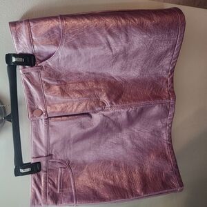 City Chic Metallic Pink Mini Skirt